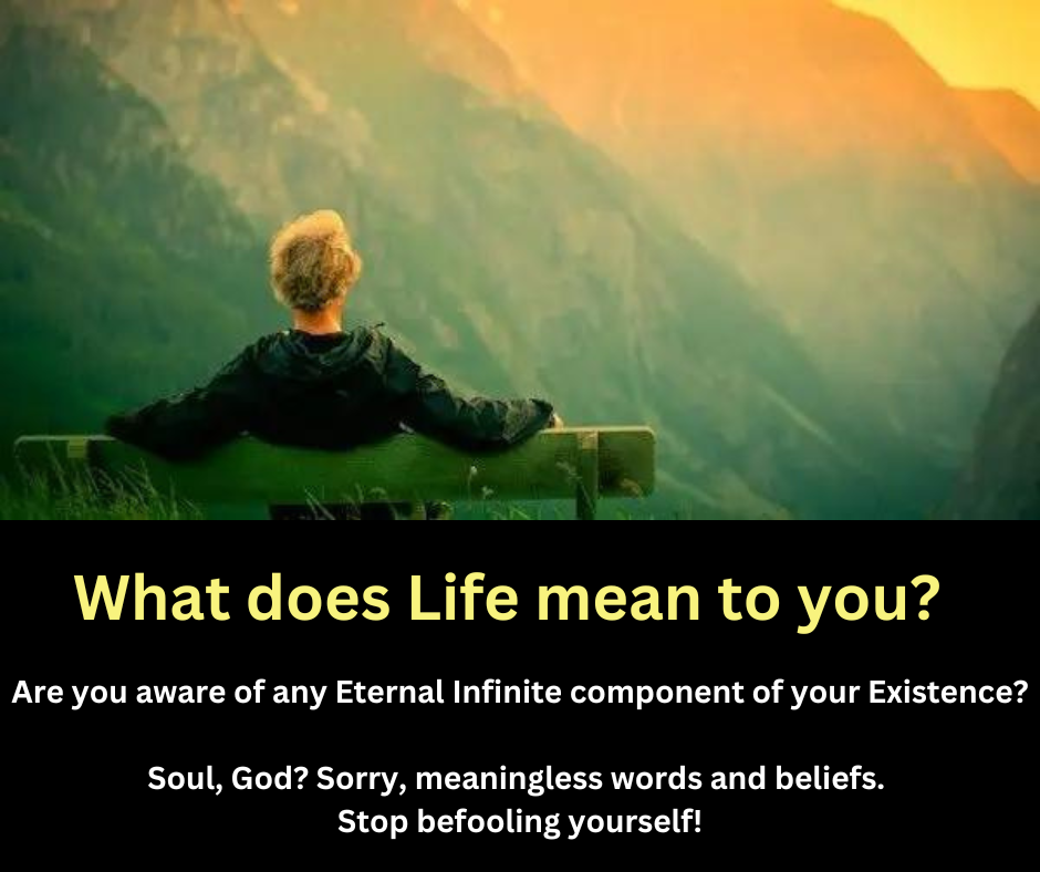 WHAT DOES LIFE MEAN TO YOU?